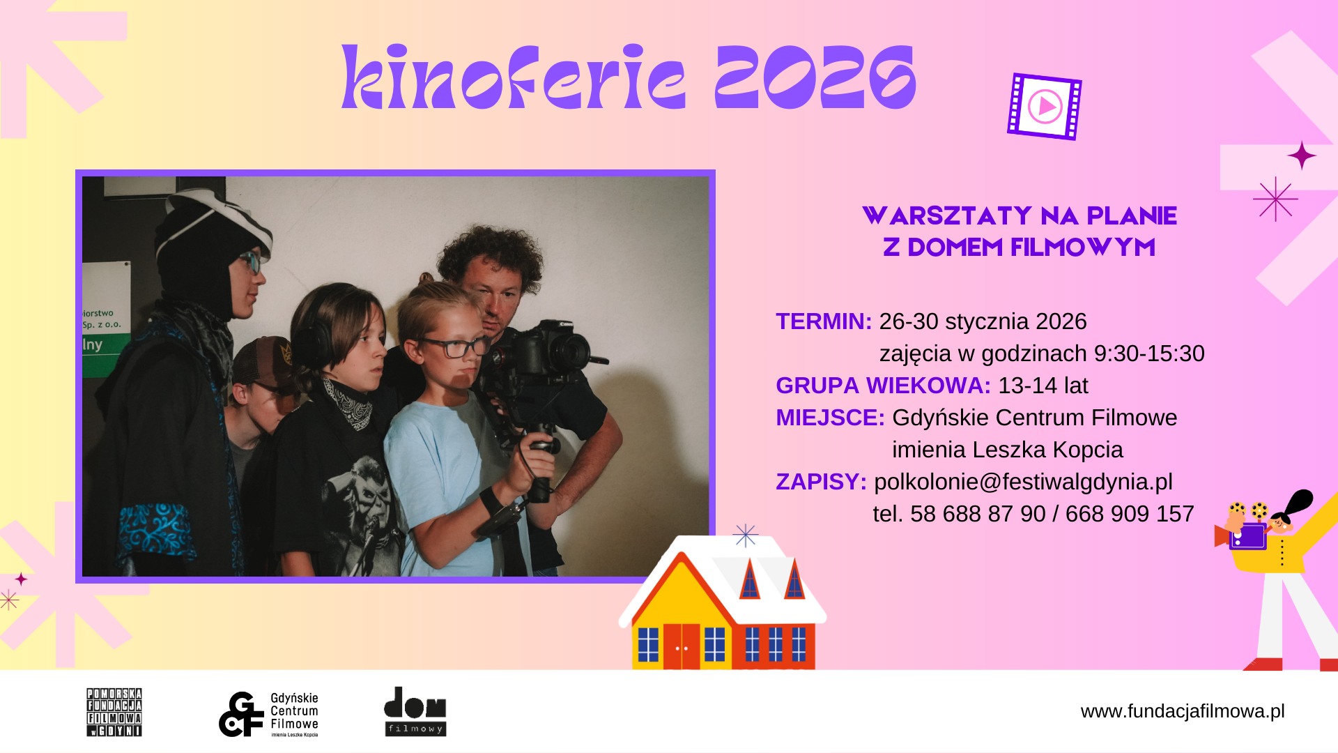 KINOFERIE 2026 – warsztaty na planie z Domem Filmowym