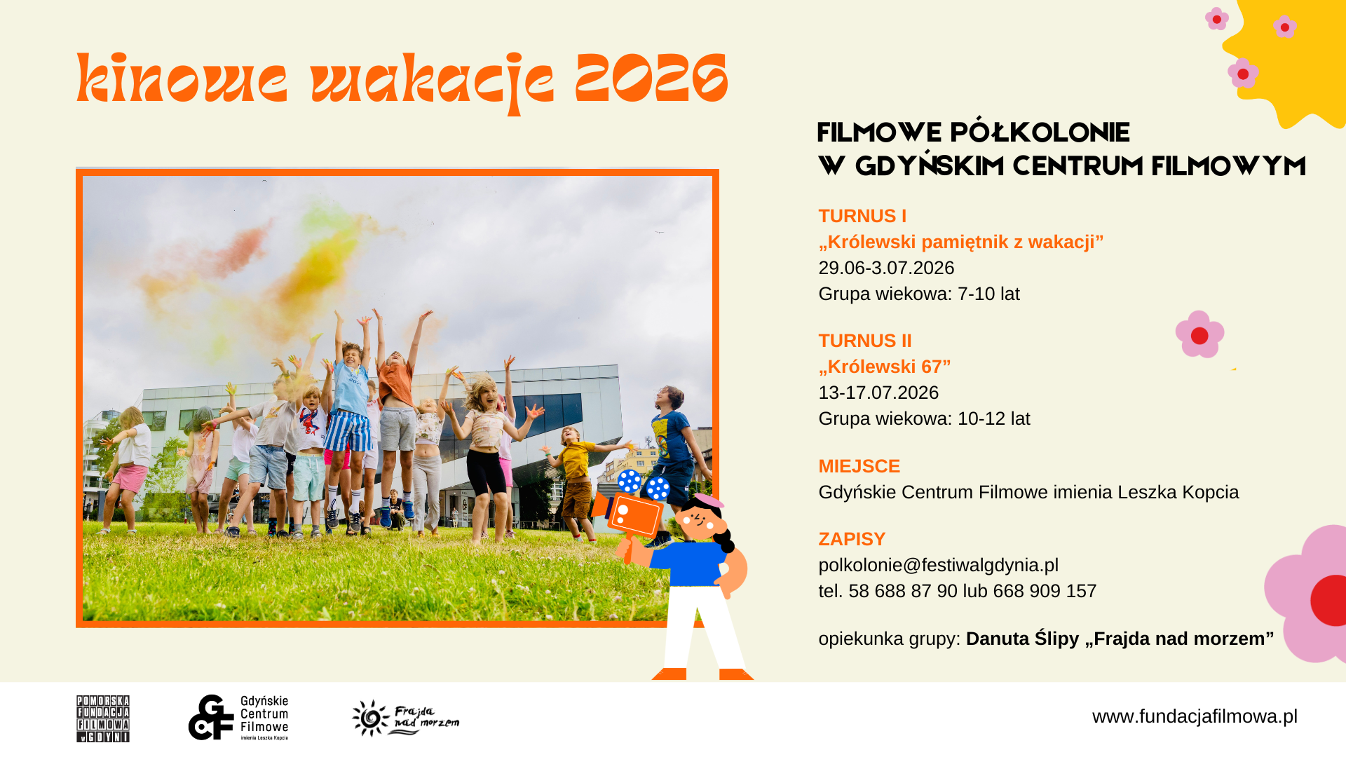 KINOWE WAKACJE 2026 | filmowe półkolonie w GCF